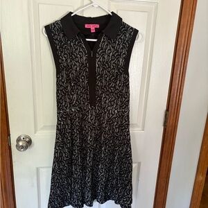 Betsey Johnson Black and White Sleeveless Dress